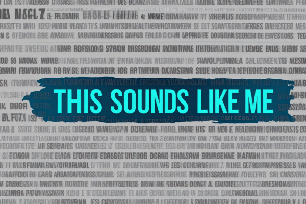 Schriftzug betont den individuellen Markenklang einer Persönlichkeit.